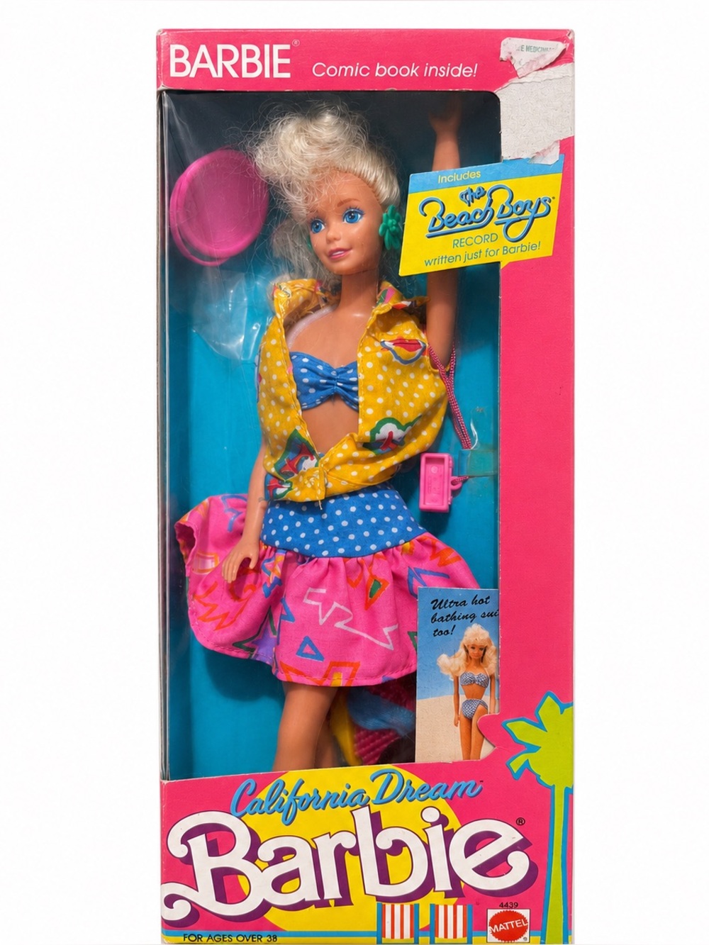 California Dream Barbie Doll 4439 w/ Comic Book, Original Unopened Box